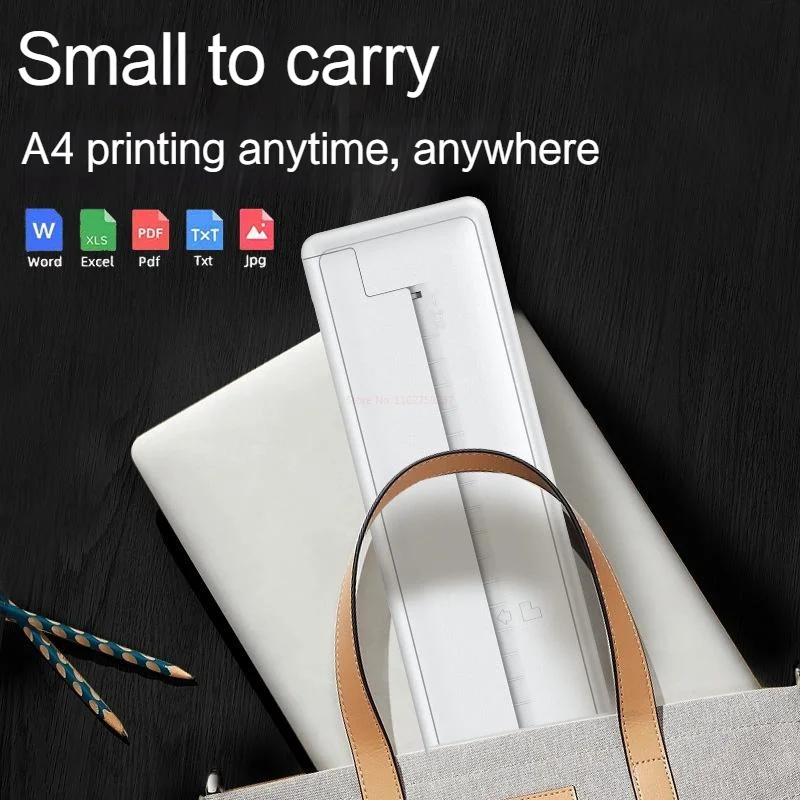Imagem -03 - Portátil Inkless Bluetooth Impressora Térmica de Erros sem Fio Pequeno a4 Impressão Material Escolar Casa Escritório