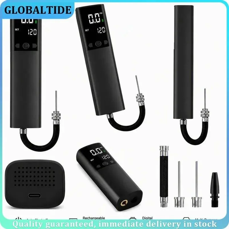 Rechargeable Wired Electric Inflator Car Tire Air Pump 12PSI Air Compressor for Motorcycle Basketball with Extended Power Cord