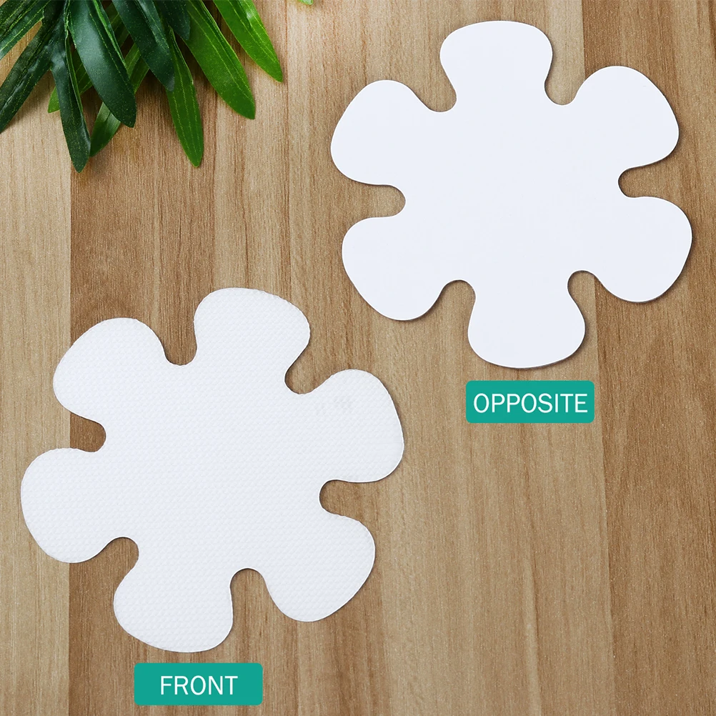 

20Pcs Anti-Slip Stickers Waterproof Rubber Bathtub Decals Non-Skid Round Flower Shape for Ceramic Tile Glass Bathroom Floor
