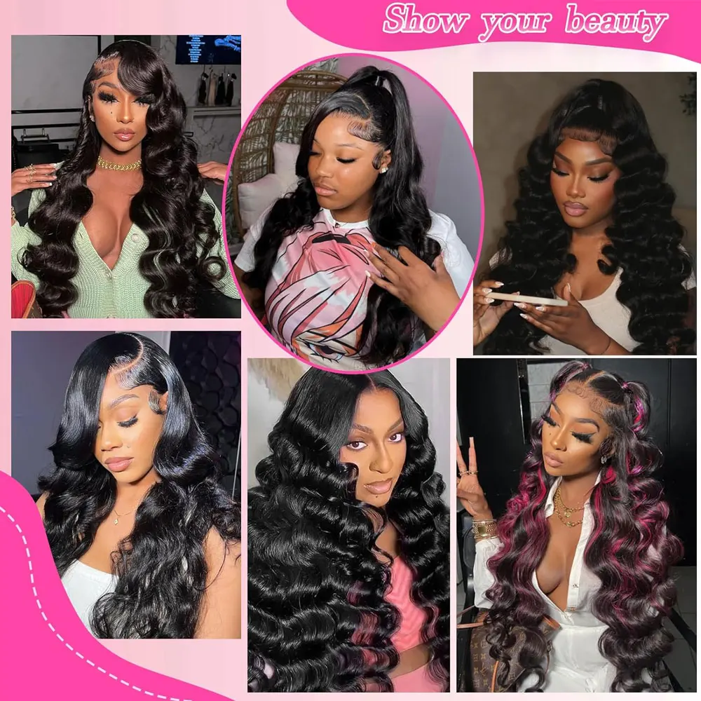 40 42 بوصة الجسم موجة خصلات الشعر المستعار الإنسان 200 250% الكثافة 13x6 HD الدانتيل الجبهة باروكة من شعر طبيعي 5x5 غلوليس الدانتيل إغلاق شعر مستعار قبل قطعها #5