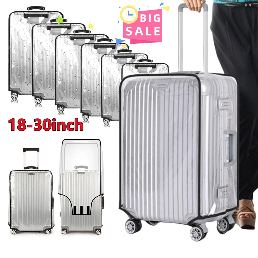 

18-30inch Luggage Cover Waterproof Protective Suitcase Cover Trolley Covers PVC Travel Luggage Protector Travel Accessory