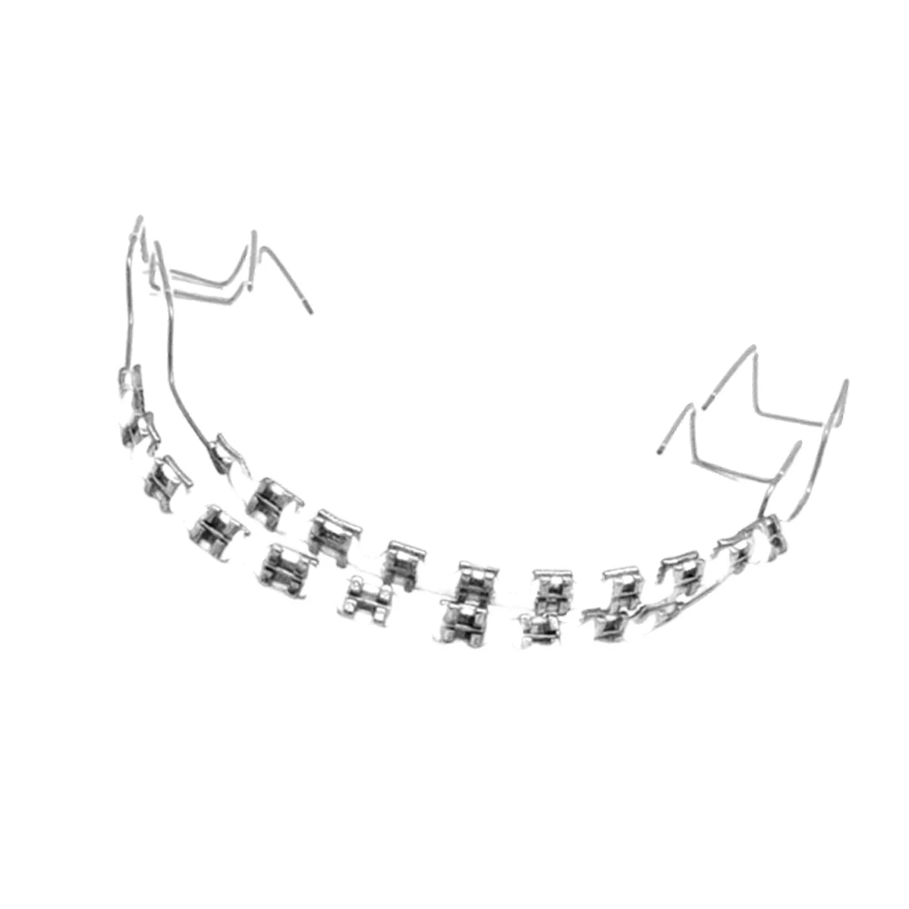 Temporary Tooth Decoration Orthodontic Braces with Metal Wires & Bracket Dental Metal Bracket Dental Tool for Tooth Decor