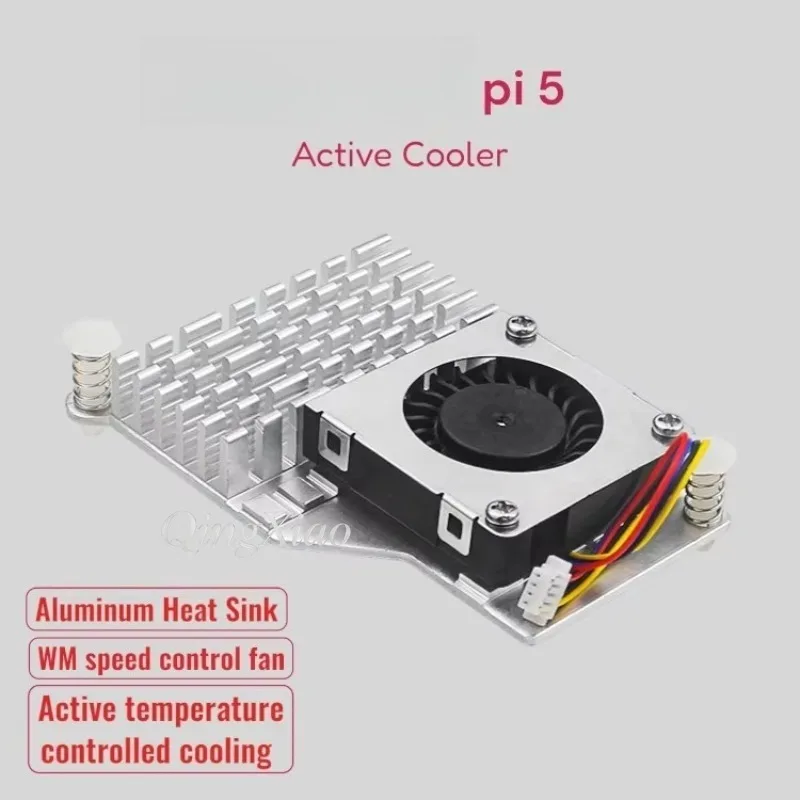 Aluminum Cooling Heatsink Kit Silent Turbo Blower Fan Speed Regulation Simple Installation Designed For Pi 5 B Version