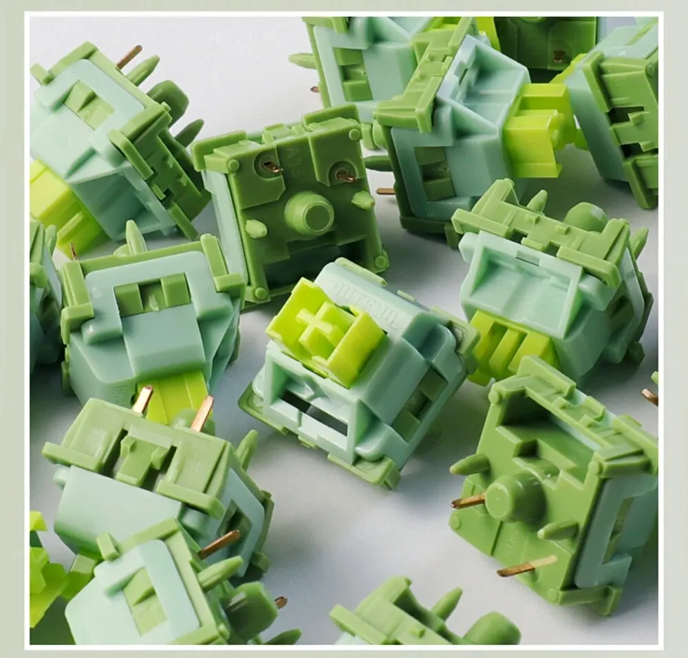 Outemu Silent/Clicky Schalter geschmiert mechanische Tastatur Schalter 5pin leise taktile lineare cremeblau gelb Gaming linear DIY