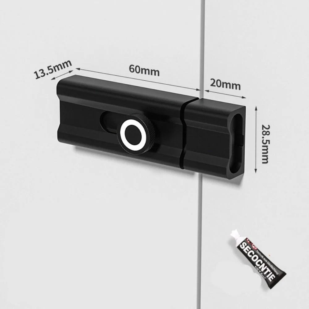 

Durable Anti-theft Luminous Door Buckle No Punching Aluminum Alloy Door Catch Security Sliding Door Bolt Wine Cabinet