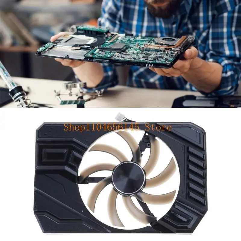 85mm 4Pin Video Card Fan Easy Installation Replacement for GTX1660 2060 StormX Graphics Card Management Computer Accessories