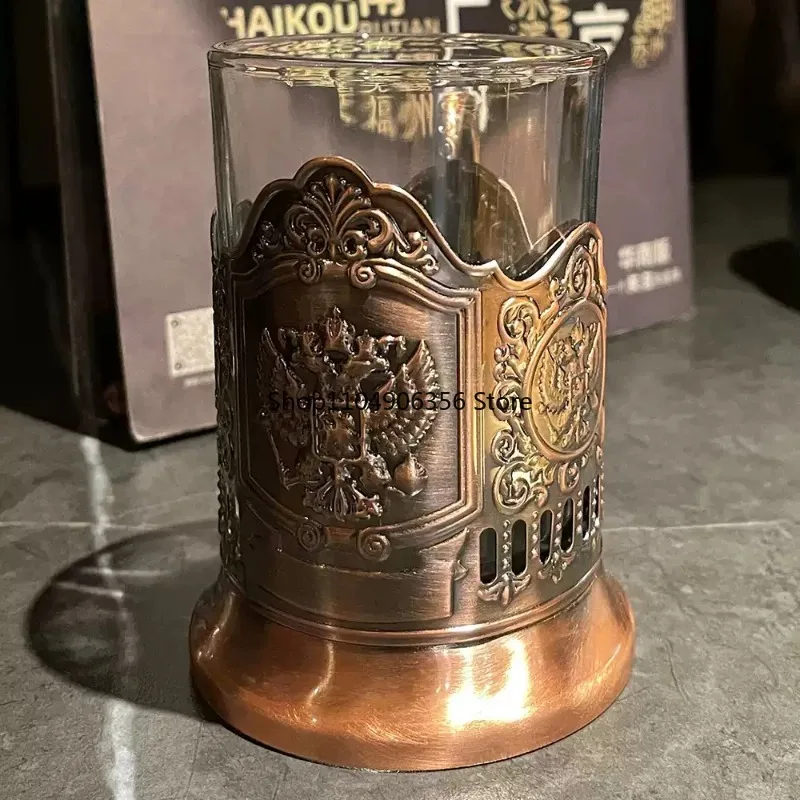 Vintage Gifts Travel Craft Souvenirs Gifts Creative Beer Mugs Carved Metal Anti-scalding Cup Holder