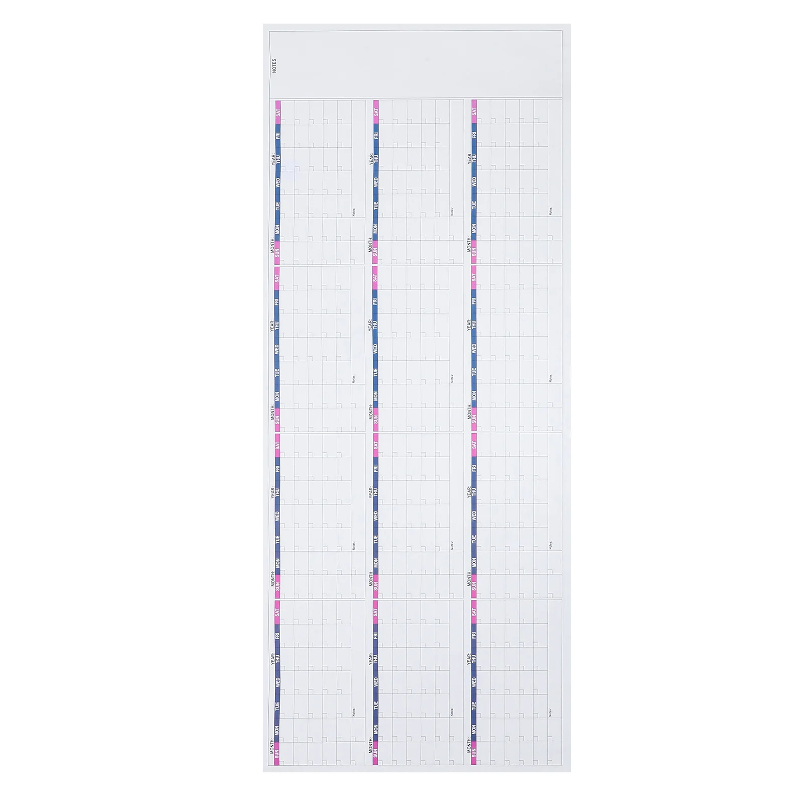 

1 комплект, настенный календарь без даты, большой многоразовый водонепроницаемый ежемесячный планировщик, органайзер для расписания, домашний офис, школа