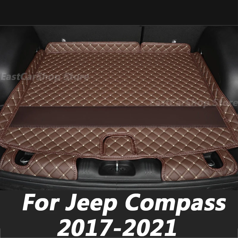 

For Jeep Compass 2017-2021 Car Rear Trunk Mat Cargo Boot Liner Tray Rear Boot Luggage Decoration Accessories Cover