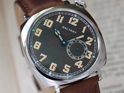 Baltany 1921 Classic ST1701 Men's Automatic Mechanical Watch Luxury Sapphire Stainless Steel Leather Waterproof 5Bar Retro Glow