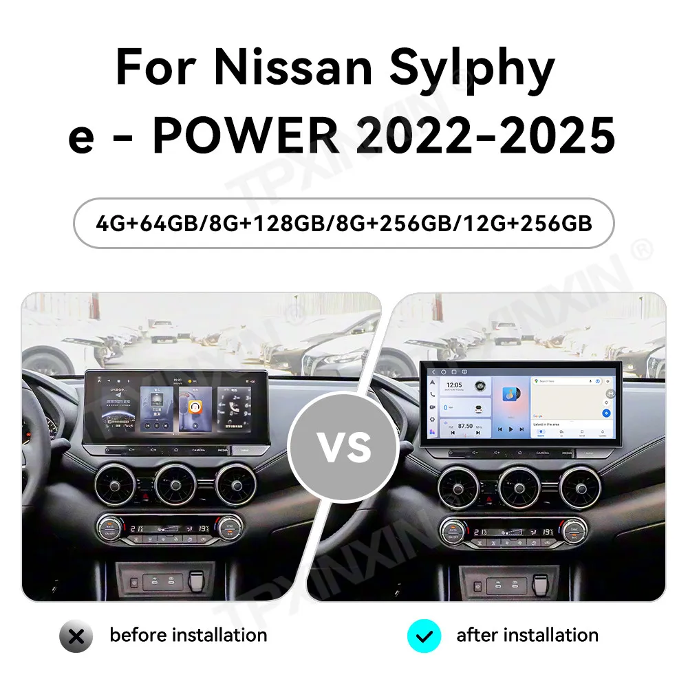 For Nissan Sylphy e-POWER 2022-2025 Android Car Radio Multimedia Video Carplay Autoradio Stereo GPS Navigation Head Unit