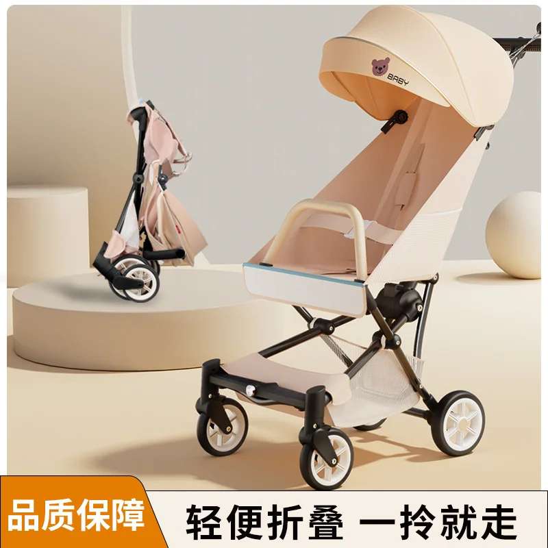 

Детская карманная тележка, легкая складная регулируемая для сидения, лежания, портативная детская коляска для младенцев