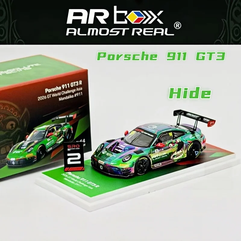 AR box 1:64 Wersja Limitowana Wystawienna 911 GT3 Baron, Malowany Model z Odlewanej Stali, Nowość w Magazynie