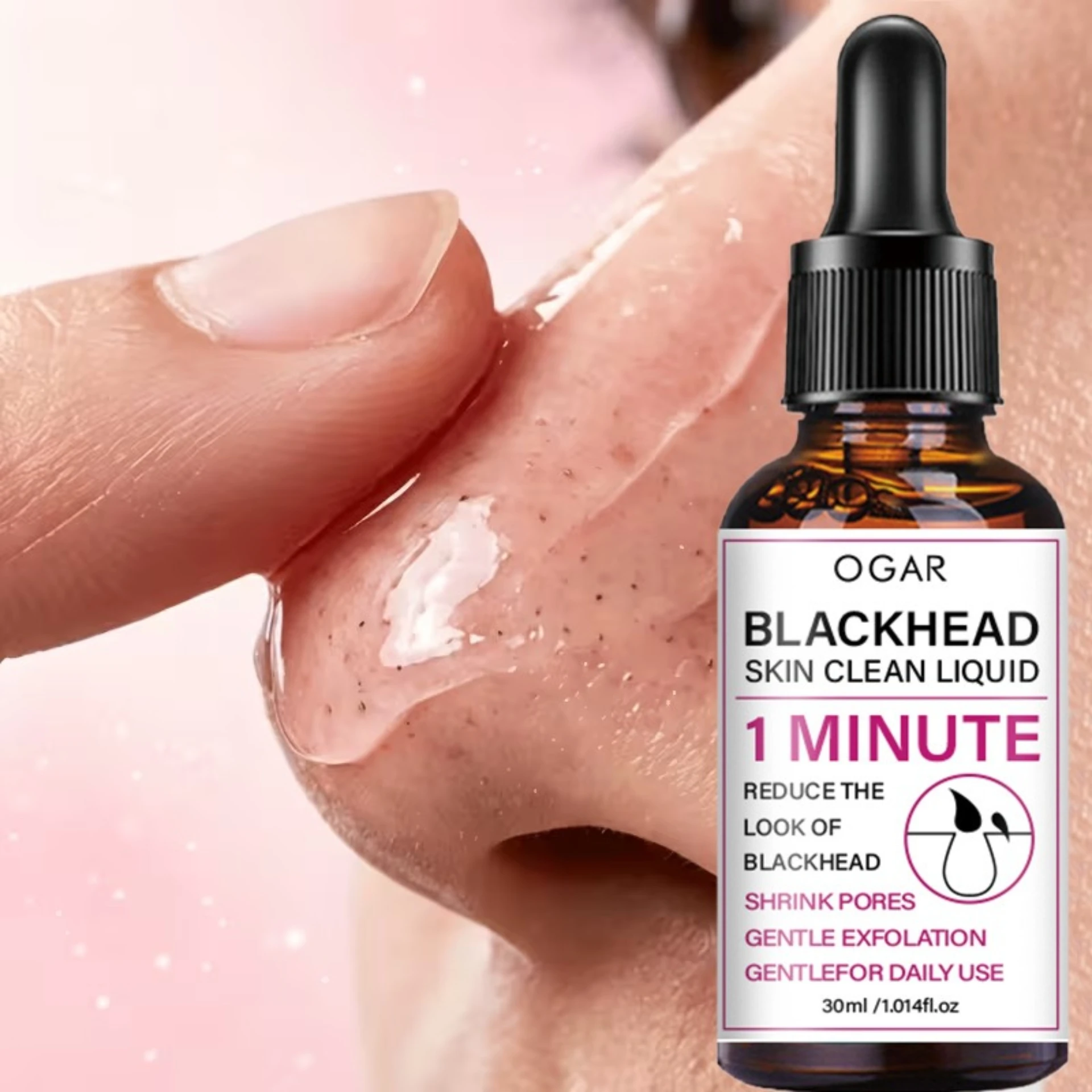 30ML One-Minute Blackhead Cleansing Essence gentle exfoliation cleansing pores shrinking pores skincare
