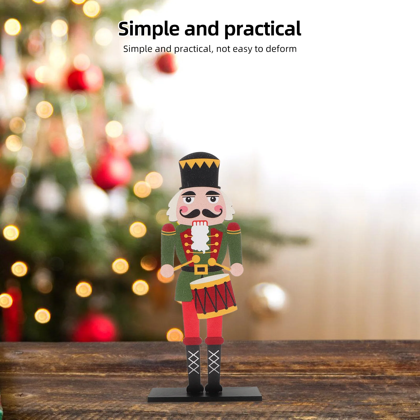 

Wooden Nutcracker Soldier Figure Christmas Decoration Traditional Holiday Table Centerpiece Festive Home Decor