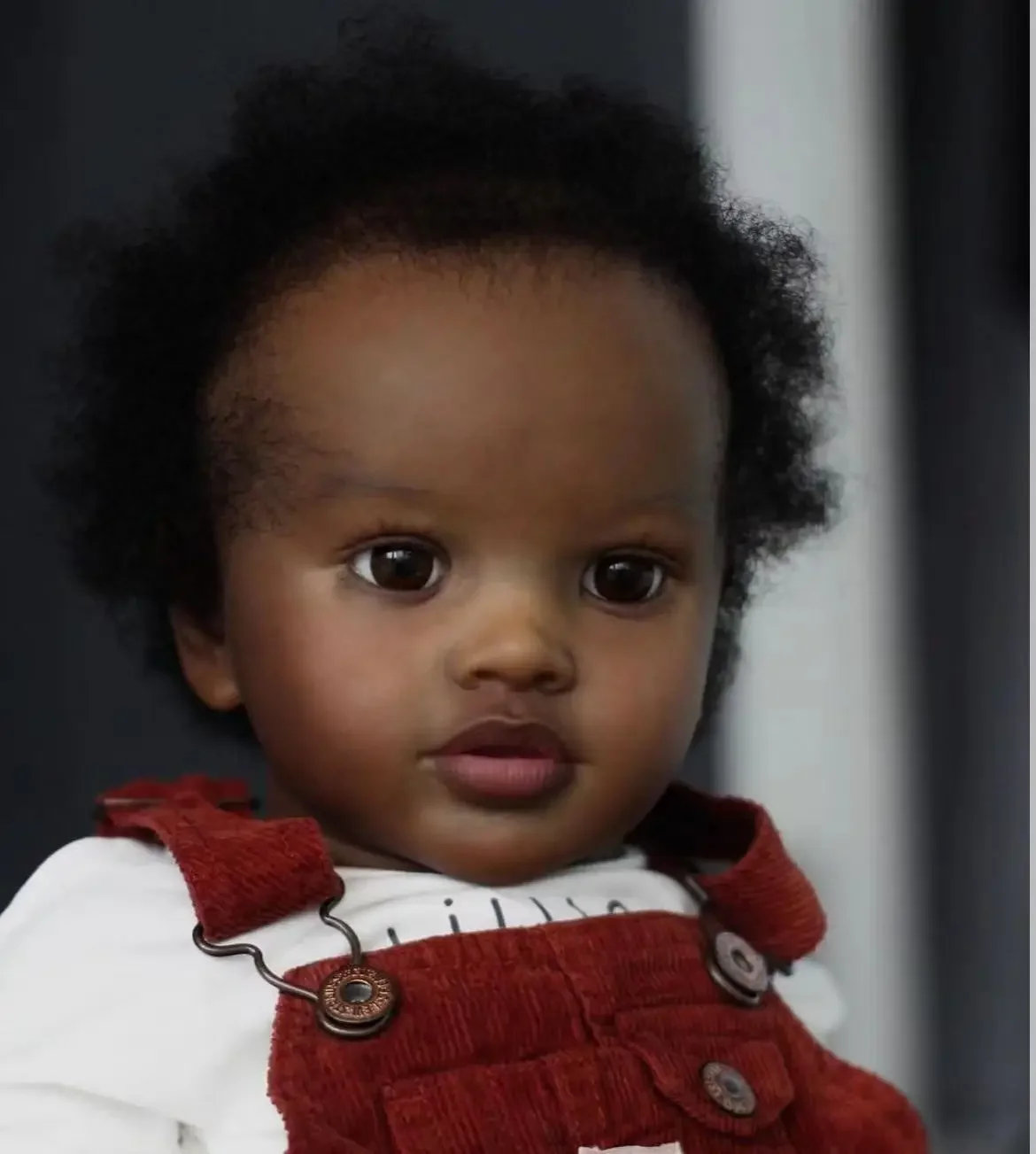 SINO-BB Customized Limited Supply 68cm Reborn Baby Doll Pippa Dark Skin With Curly Hair Boy Version Already Finished Doll