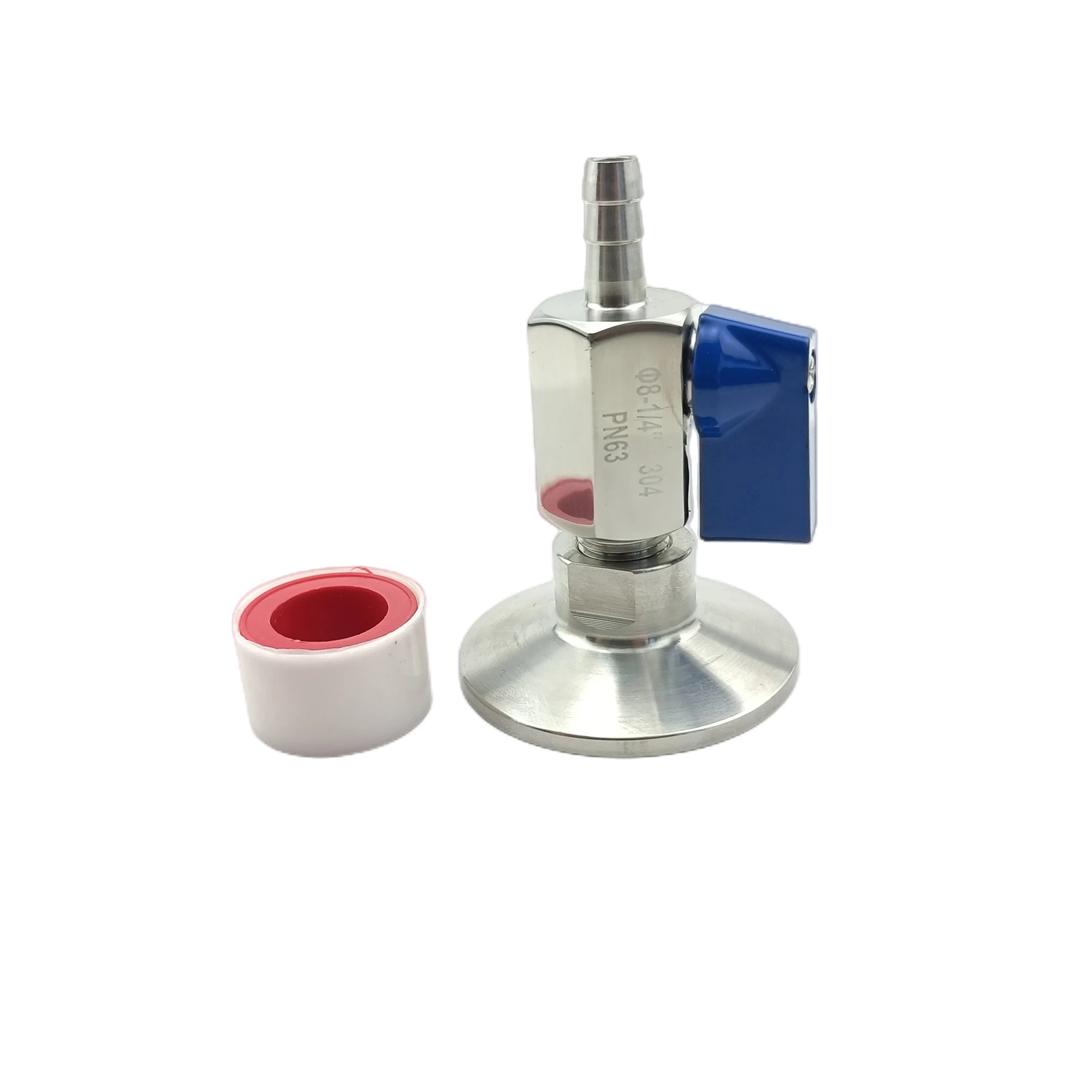 

Верхняя крышка с тройным зажимом 1,5 дюйма, шаровым клапаном и зазубринами для шланга (1/2 дюйма)