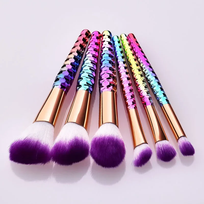 4/6Pcs Protable Cosmetics Tools Kit High Quality Professional Powder Eye Shadow Blending Foundation Makeup Brushes Set