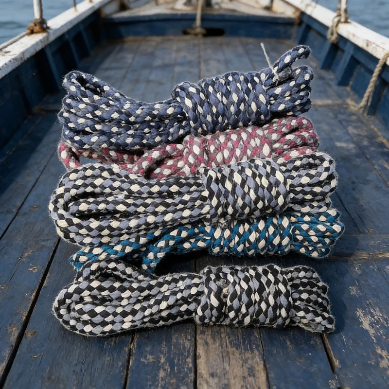 6m/8m Random Straps Multiple Styles of Ropes Outdoor Ropes Wear Resistant Woven Straps for Car Cargo Handling and Transportation