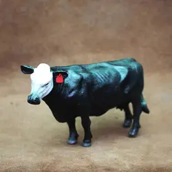 pvc figure model black cow  cattle
