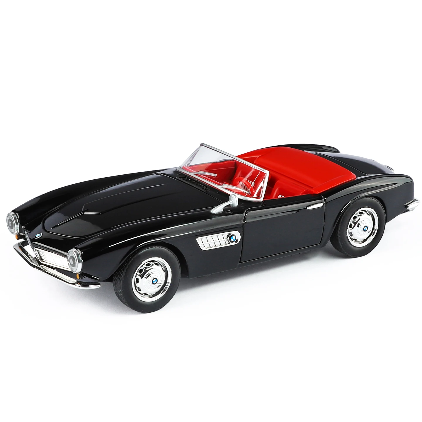 Metal Die-casting BMW 507 Convertible Sports Car Model Simulation Sound and Light Retro Classic Car Toy Holiday Gift for Boys
