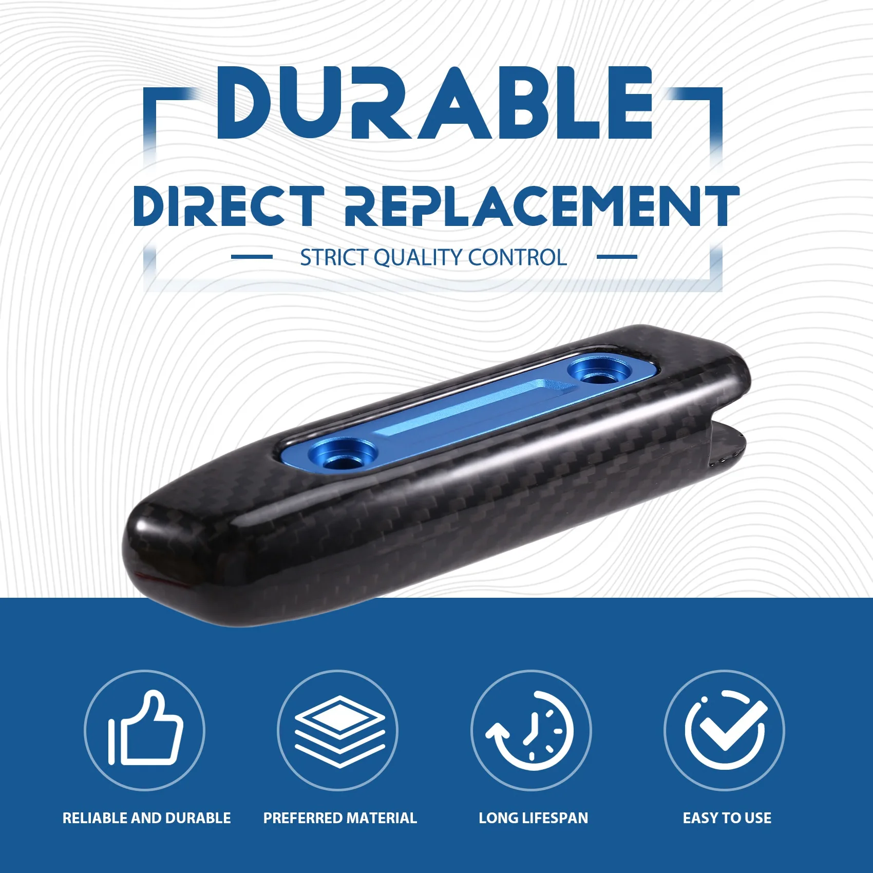 

Накладка на ручку ручного тормоза автомобиля из настоящего твердого углеродного волокна для Ford Mustang GT Dark Horse Ecoboost 2024 2025 2026-AD39