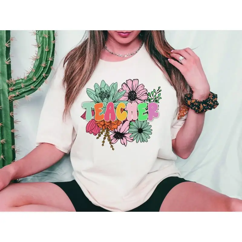 

Футболка учителя SweaT Flower s Appreciation Floral для