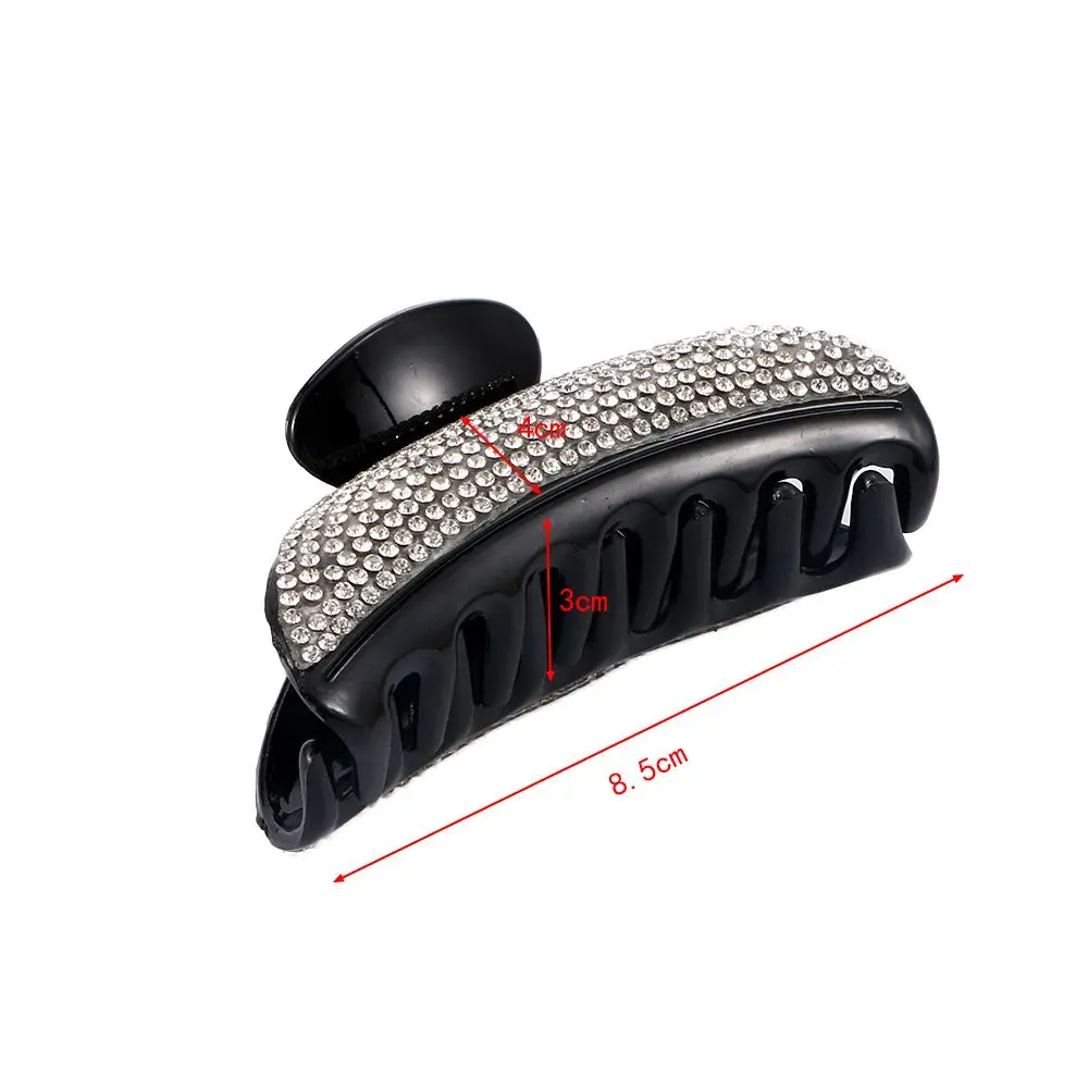 Luxury Women Hairpin Headwear Shining Large Hair Clamp Rhinestones Full Crystals Hair Claw