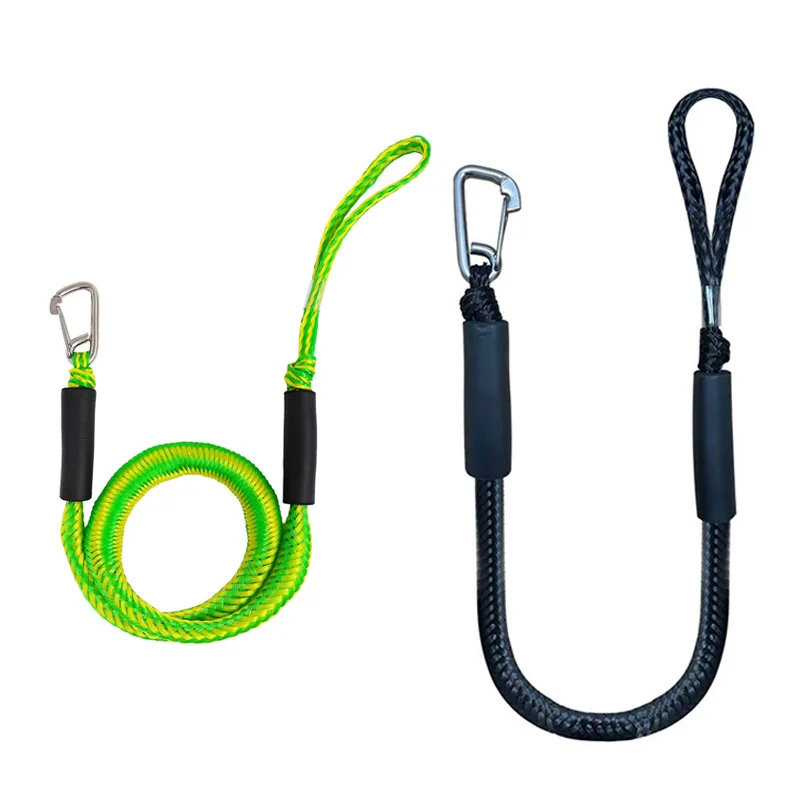 Dock Rope 4FT Marine Mooring Line Bungee Adjustable Elastic Lashing Rope Boat Accessories For Power Watercraft Kayak Jet Ski