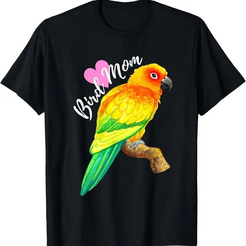 Parrot Bird Mom Sun Conure Watercolor T Shirt