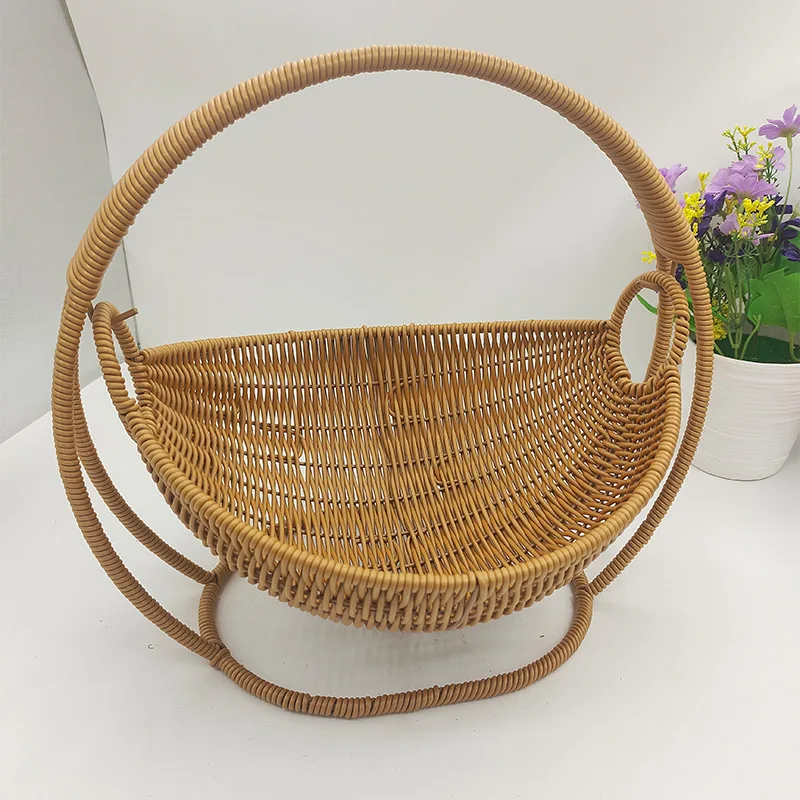 Cradle Fruit Plate Creative Fruit Basket Storage Dried Fruit Plate Woven Basket