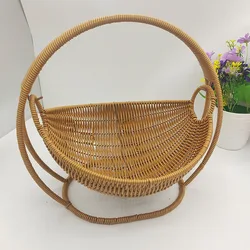 Cradle Fruit Plate Creative Fruit Basket Storage Dried Fruit Plate Woven Basket