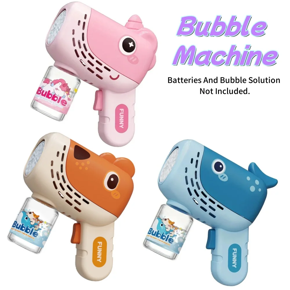Une machine à bulles entièrement automatique à un bouton, jouet à bulles d'extérieur, cadeaux d'anniversaire – piles et solution à bulles non incluse.