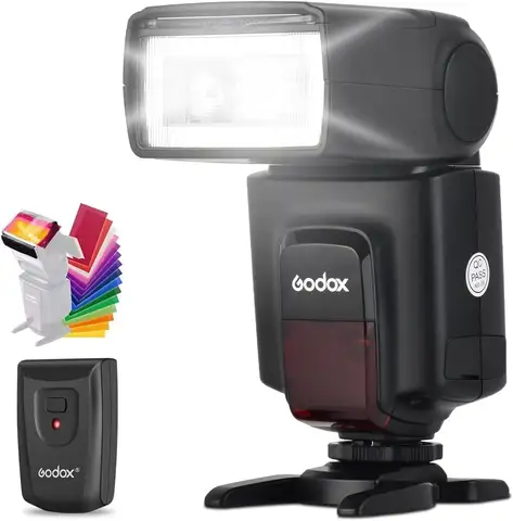 Universal On-Camera Flash Speedlite with Wireless Trigger, GN33, Compatible for Canon Nikon DSLR Cameras