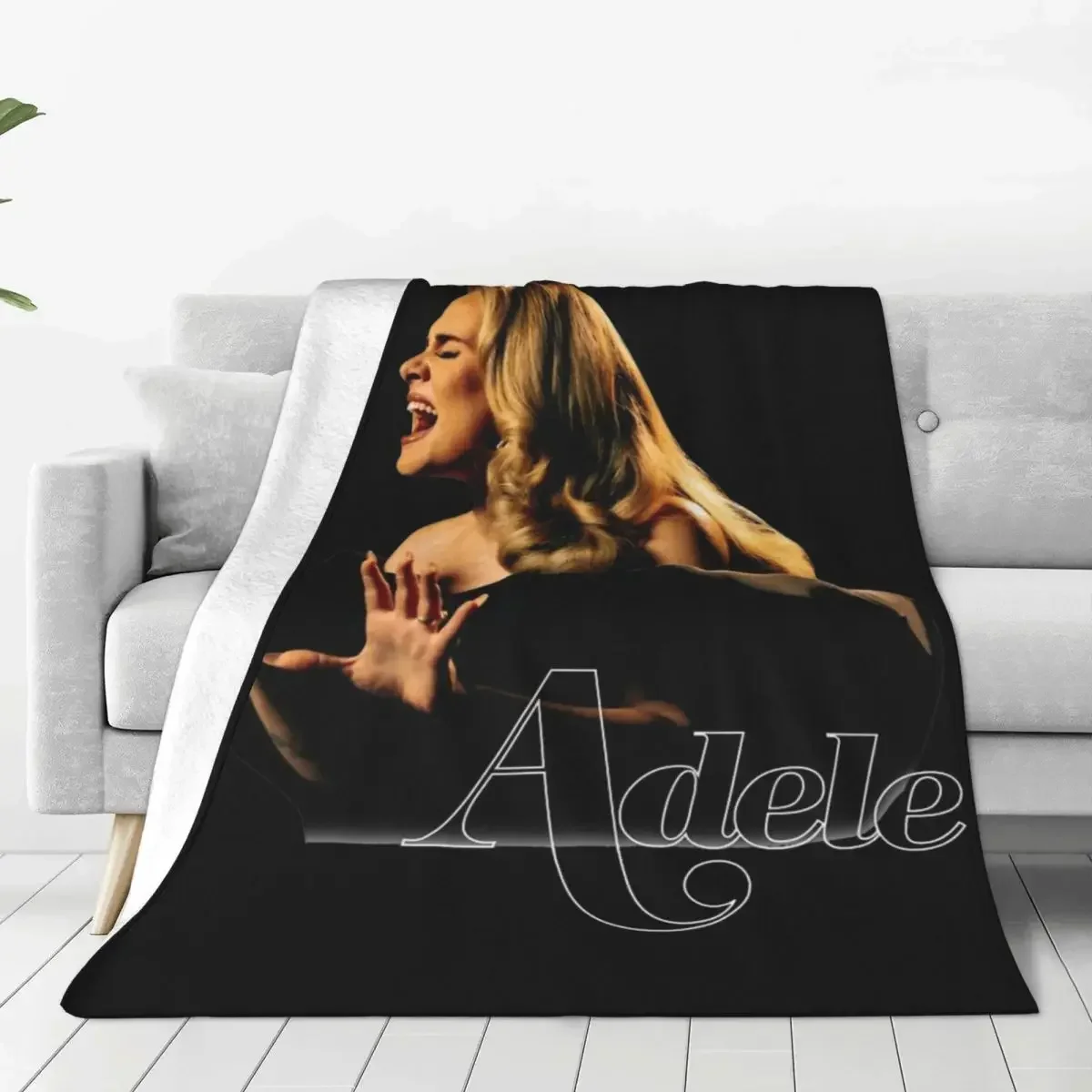 Cool Singer Adele Tour 2024 Blanket Fleece Bedding Music Album Throw Blankets Relax Super Soft for Travel Plush Thin Quilt