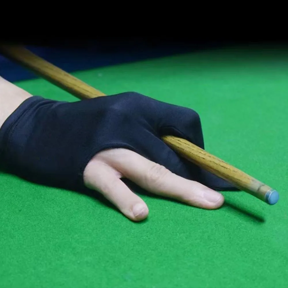 1pc profession elle Billard Drei-Finger-Handschuhe leichte atmungsaktive Spandex-Handschuhe universell für beide Hände Snooker liefert