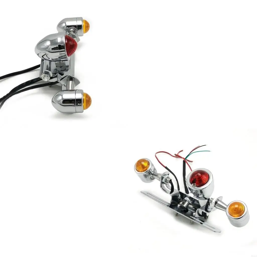 

1 Piece Motorbike Tail Light Assemblies Accessories Motorcycle Tail Brake Stop Light Black and Silver 2 Colors to Choose