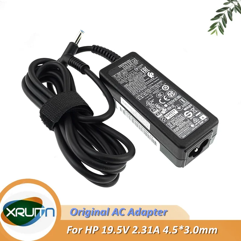 Original For HP HSTNN-LA40 HSTNN-CA40 HSTNN-DA40 Power Adapter Charger 45W 19.5V 2.31A 741727-001 PA-1450-36HE Genuine Blue Tip