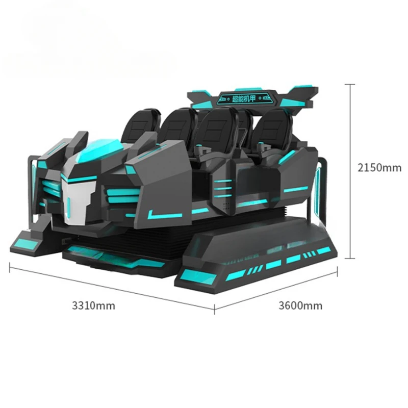 Máquina simulador Vr Sistema de equipo de cine en movimiento Simulación de realidad virtual 6 asientos Vr Cine 5D 9D Vr