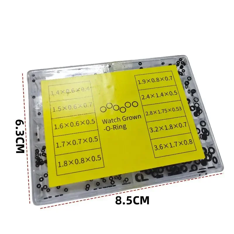 1 مجموعة ساعة تاج جوانات ساعة أدوات إصلاح غسالة مطاطية صغيرة O-حلقة ساعة تاج مقاوم للماء الساعات الأختام أداة الساعاتي #6
