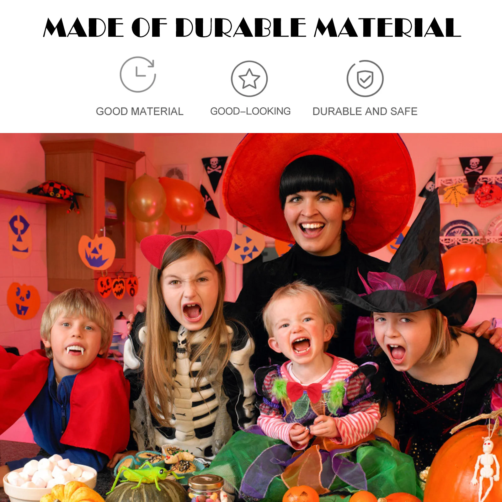 Ensemble de costumes de renard, 3 pièces, coiffure de Cosplay d'halloween, comprend un cerceau d'oreille, un nœud papillon, un Costume de fête, accessoires d'animaux pour enfants et adultes