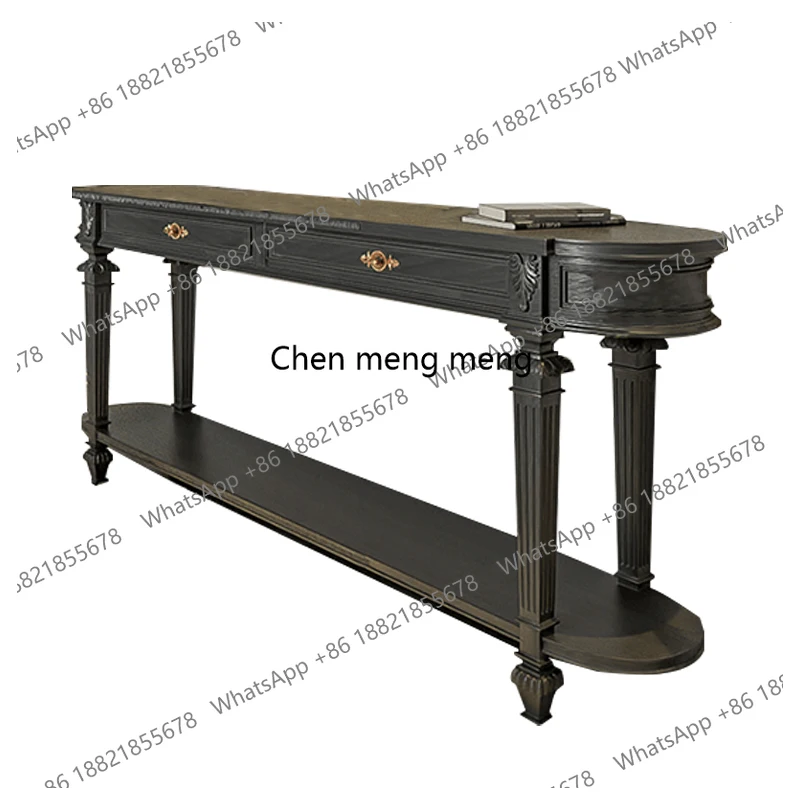 

French retro entrance cabinet small apartment living room against the wall foyer partition long table