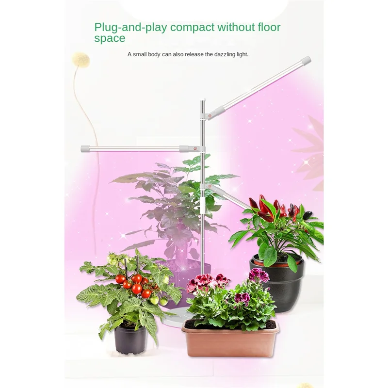 LED Grow Light Full Spectrum Plant Growth Light Height Adjustable Dimmable Growing Lamp with Timer for Indoor Plants