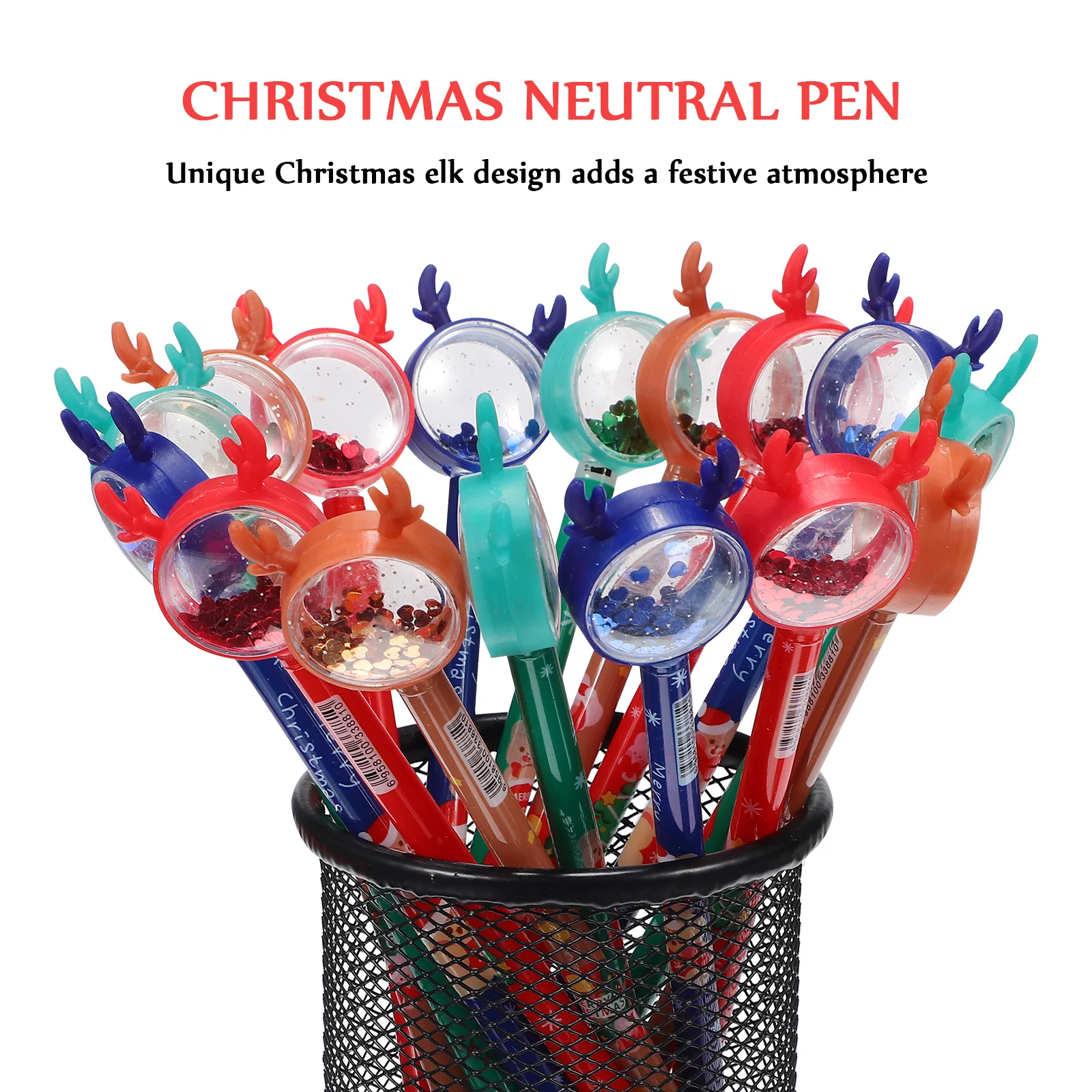 

36Pcs Christmas Theme Gel Pens Unique Design Reusable Ink Pens for Writing Writing Pen Gel Pen Office Supplies