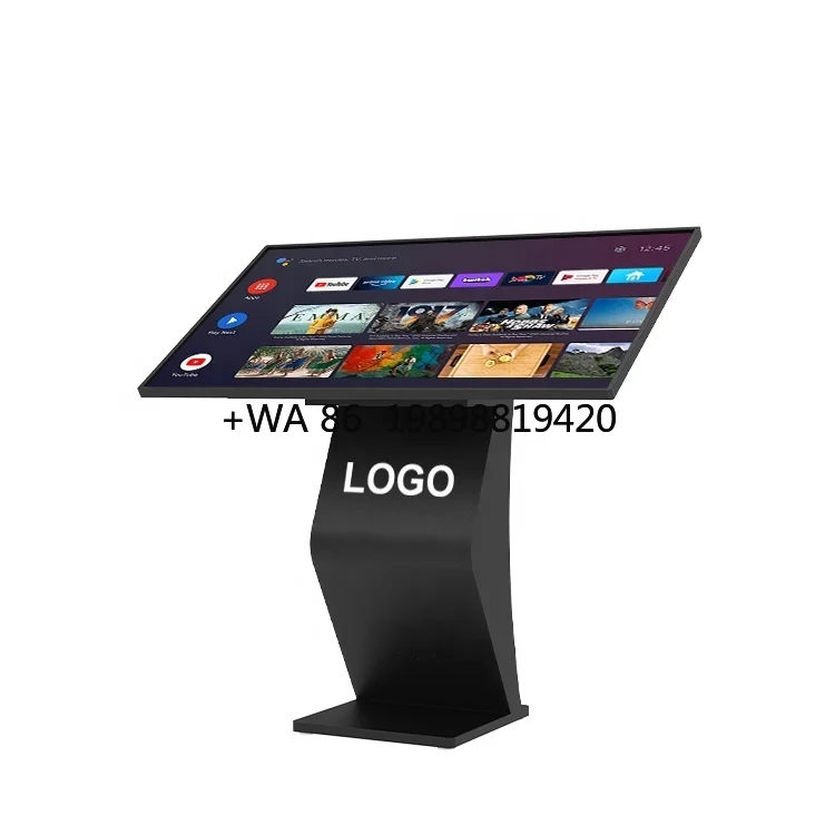 

Ultra-Thin 32"43"50"55" Screen Interactive LCD Kiosk Touch Screen Floor Stand Digital Poster Self-Service Advertising Airport
