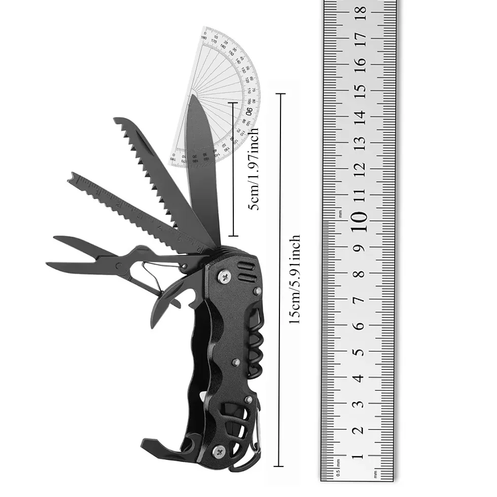 EDC Multifunctional Pocket Folding Knife Swiss Army Portable Outdoor Camping Emergency Combination Tool, Best Gift for Men Women