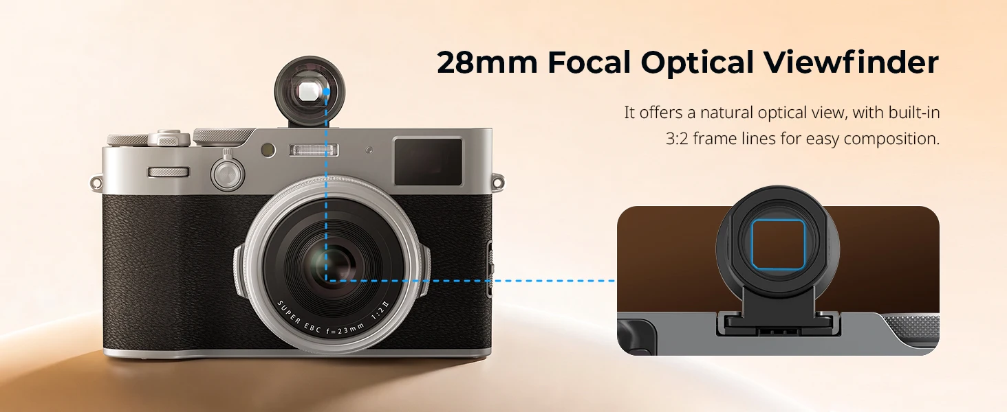 SmallRig 28mm externer optischer Sucher mit 3:2-Rahmenlinien für Sony ZV-E10 / A6700 für Canon R50 für Nikon für Fujifilm 5873 – Detail 4
