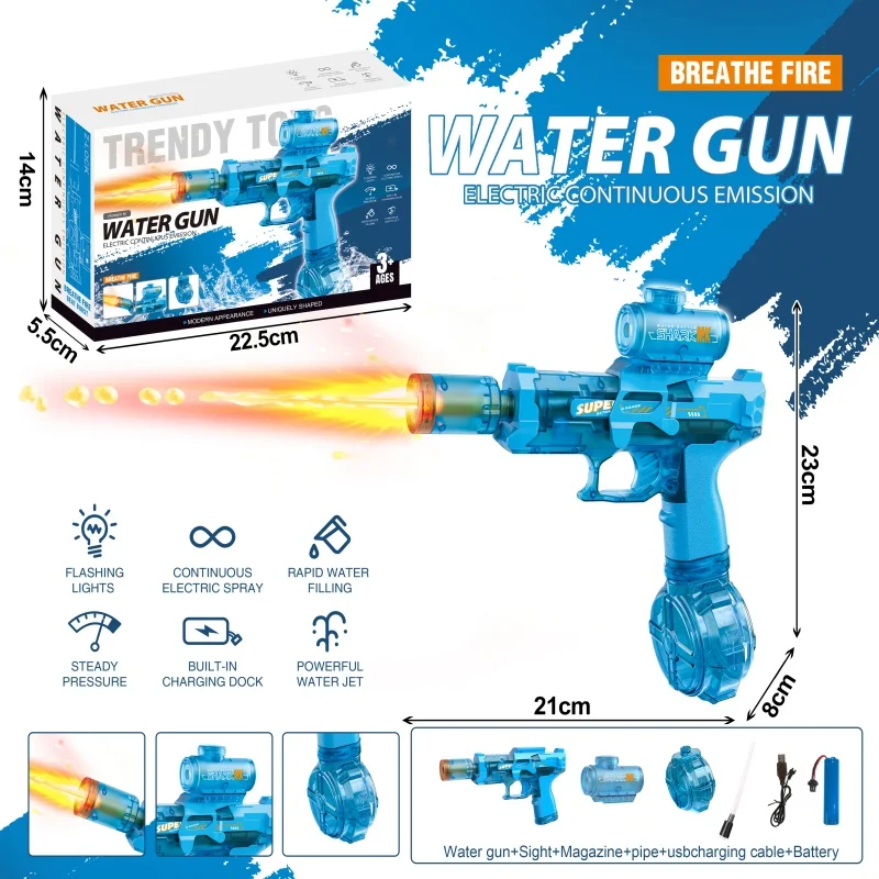Pistola De Agua Con Luces LED Intermitentes Pistola De Agua Electrónica Con Luces LED – Divertida Para Piscina, Playa Y Fiestas De Verano Pistola Agua Recargable Niños Pistola De Agua Con Luces LED Intermitentes Pistola De Agua Electrónica Con Luces LED – Divertida Para Piscina, Playa Y Fiestas De Verano Pistola Agua Recargable Niños
