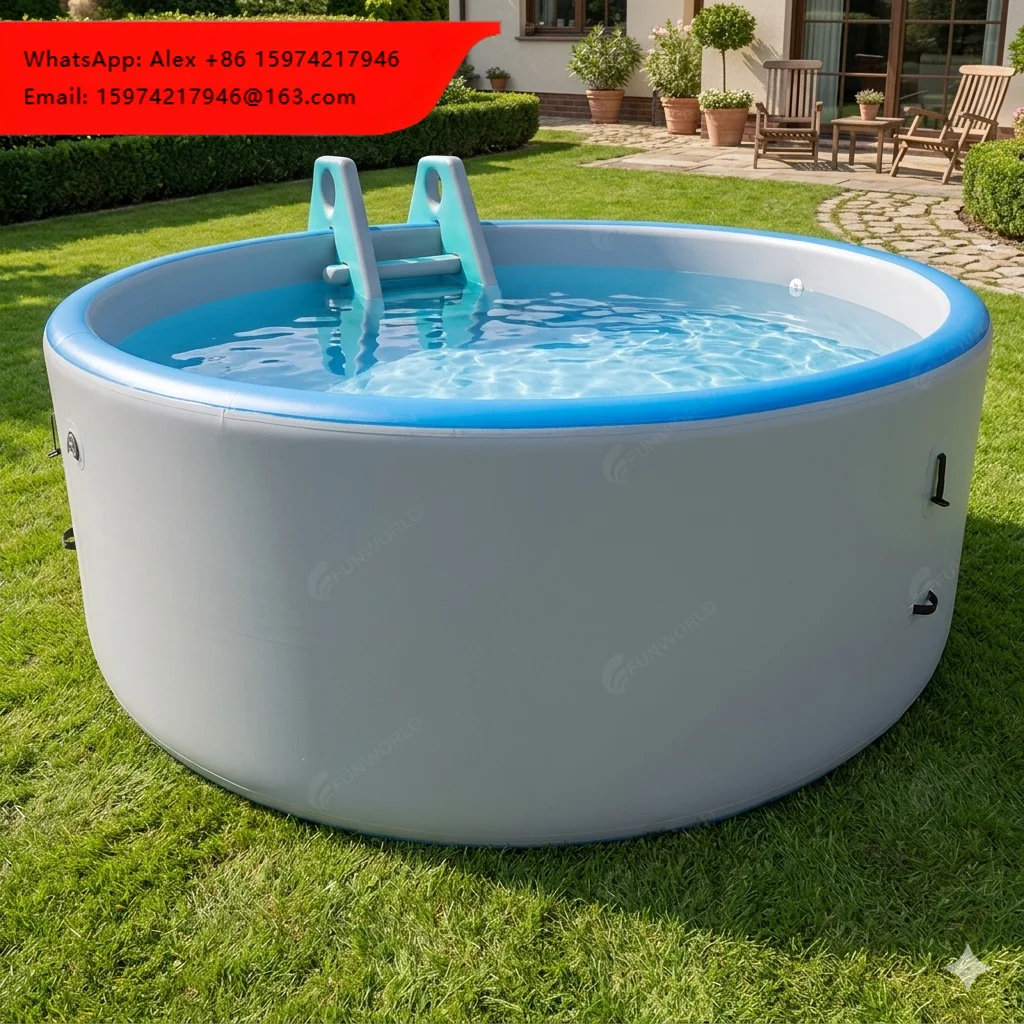 Piscine Foldable Inflatable Pool Ladder Drop Stitch Easy Install Heavy Duty Swimming Pool Ladder For Family Above Ground Pool