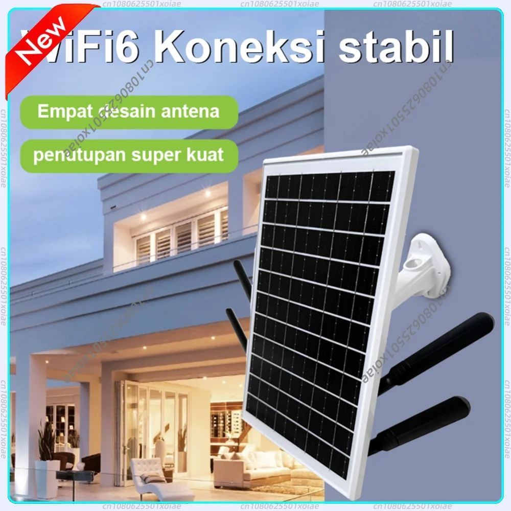 Solar Powered Outdoor Wireless Router with SIM Card Slot 4G LTE Modem Router WiFi Hotspot for Outdoor Security Camera Phone PC